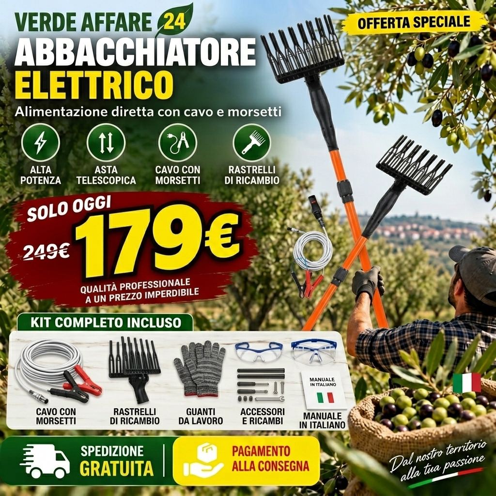 Scuotiolive elettrico a cavo a 179 euro